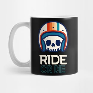 Biker Skull Retro Motorcycle Mug